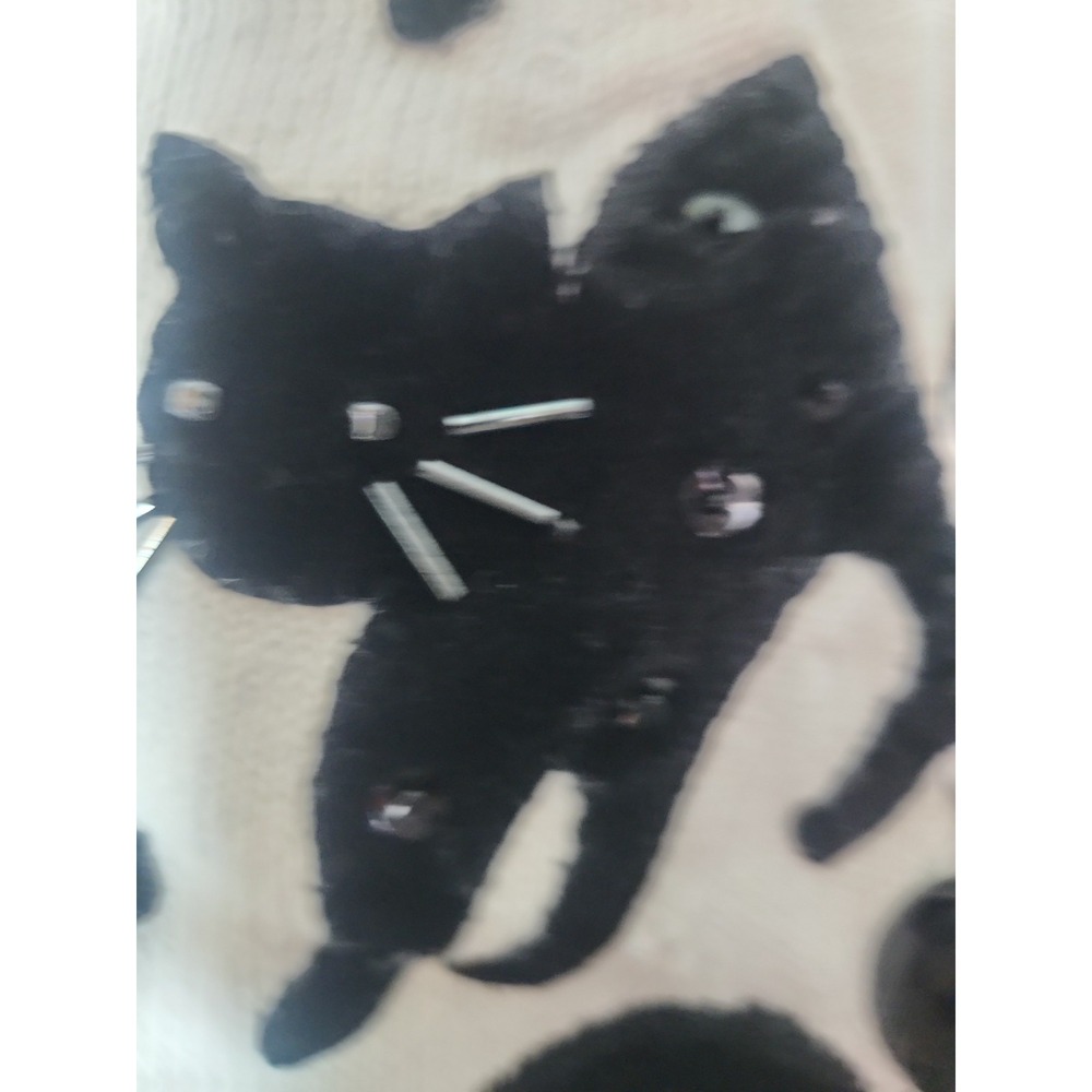Vintage Michael Simon Black Cats Knit Vest Women's Small White/Black Halloween - Picture 8 of 12